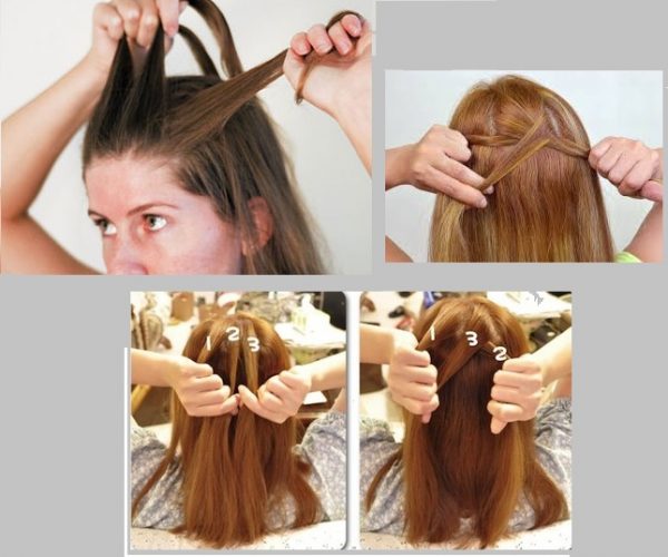 Các bước thực hiện tết tóc từ đỉnh đầu