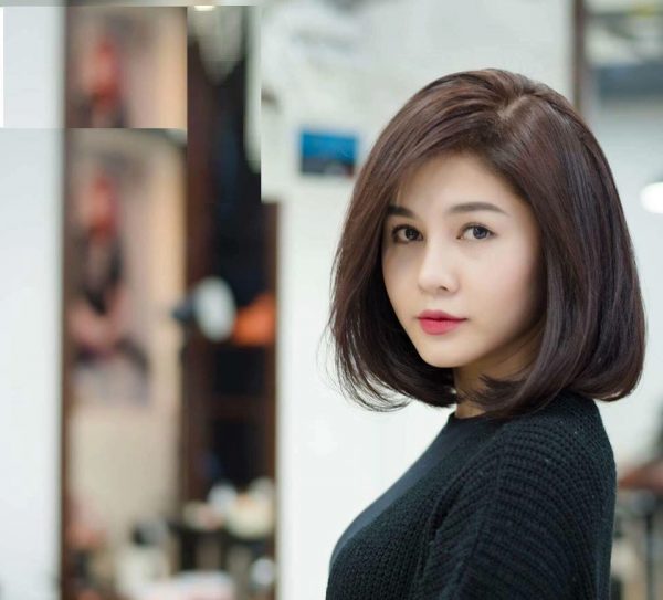 Tóc ngắn uốn phồng