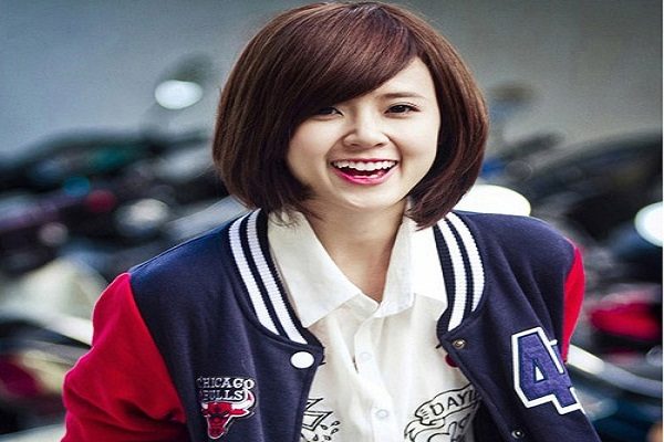 tóc ngắn uốn phồng
