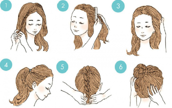 búi tóc tết cao