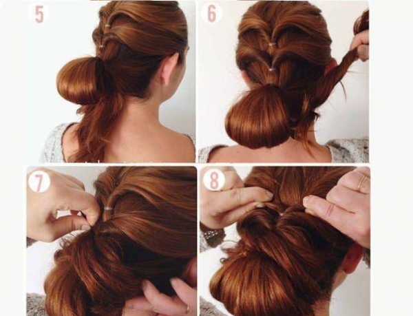 tết xương cá xoắn búi sau