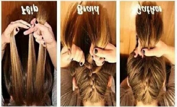 các bước búi tóc tết ngược kiểu pháp