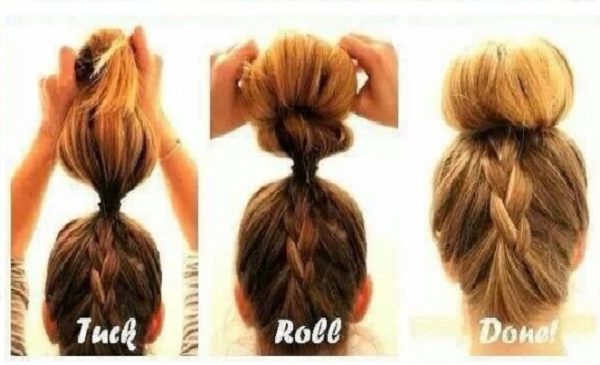 các bước búi tóc tết ngược kiểu Pháp