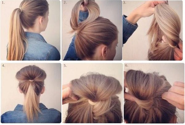 các bước thực hiện kiểu búi xòe