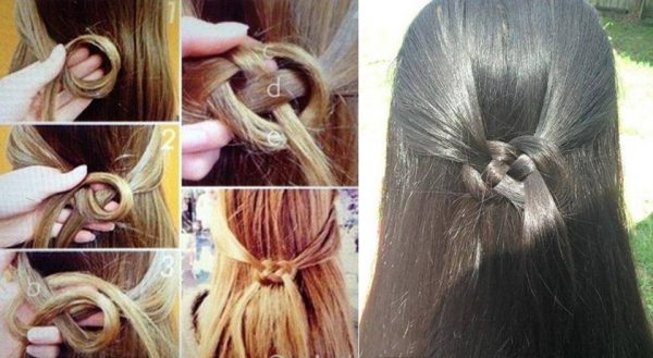 các bước tết tóc kiểu thắt nút