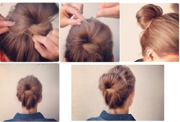 kiểu tóc búi xòe