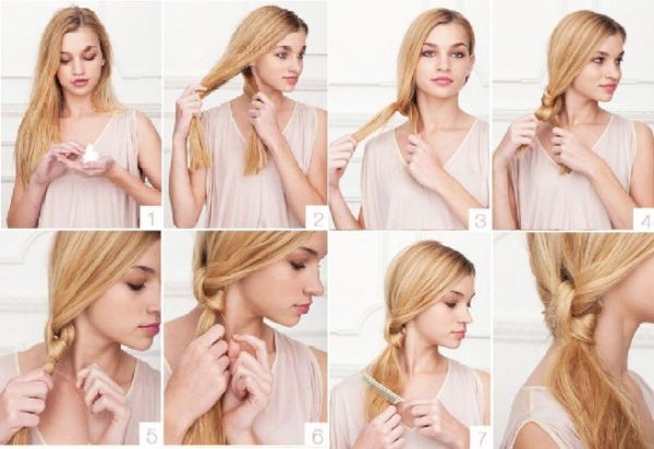 tóc đuôi ngựa thắt nút