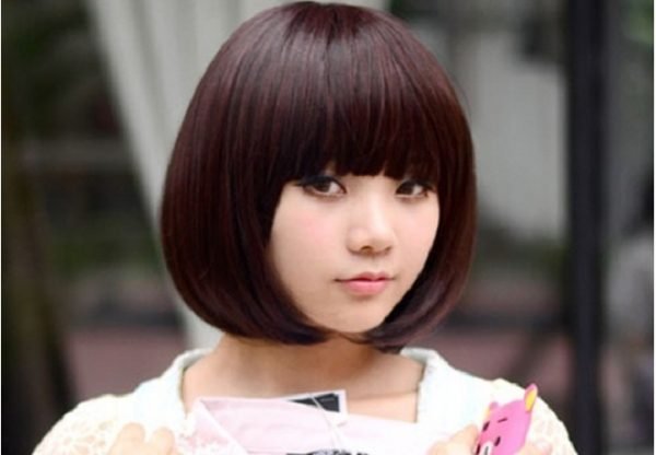 tóc ngắn mái bằng
