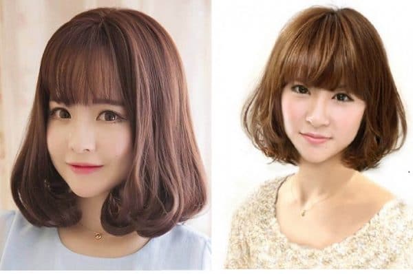 tóc ngắn uốn cho khuôn mặt dài