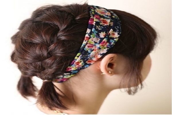 tóc tết quấn khăn turban