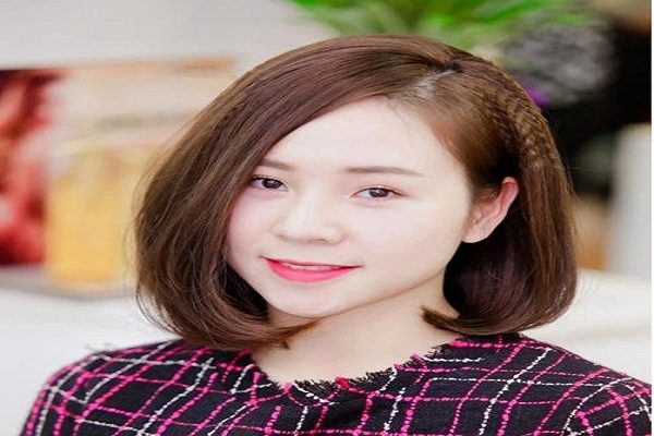 tóc xoăn ngắn uốn cúp bấm phồng