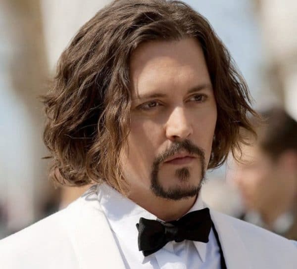 kiểu tóc dài đẹp nam dập xù johny deep