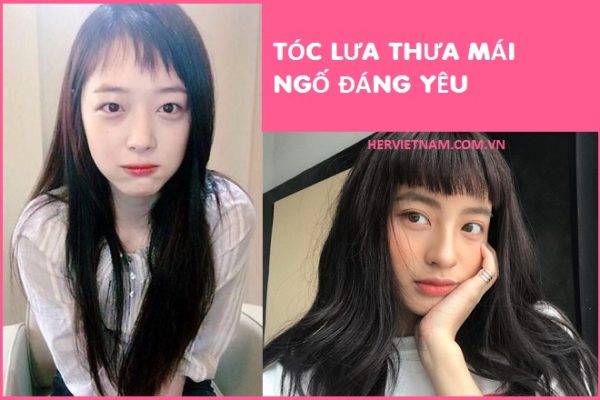 tóc lưa thưa mái ngố