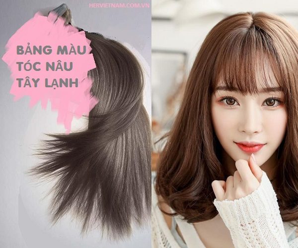 bảng màu tóc nâu tây lạnh