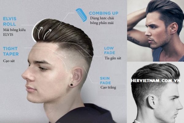 các kiểu tóc ngắn đẹp nam pompadour