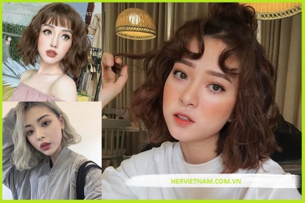 các kiểu tóc ngắn xoăn nữ