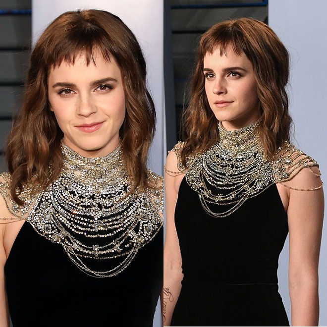 emma watson tóc mái ngố