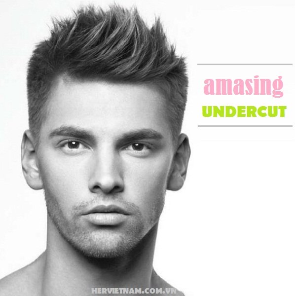 kiểu tóc nam đẹp undercut vuốt xéo