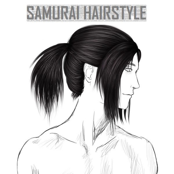 kiểu tóc samurai duỗi thẳng