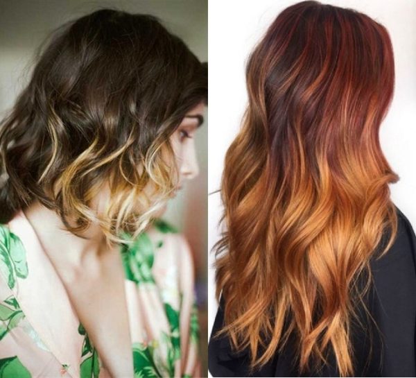 tóc ngắn nhuộm ombre tông trầm
