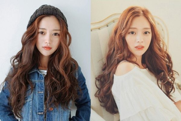 tóc nữ dài đẹp uốn sóng nước