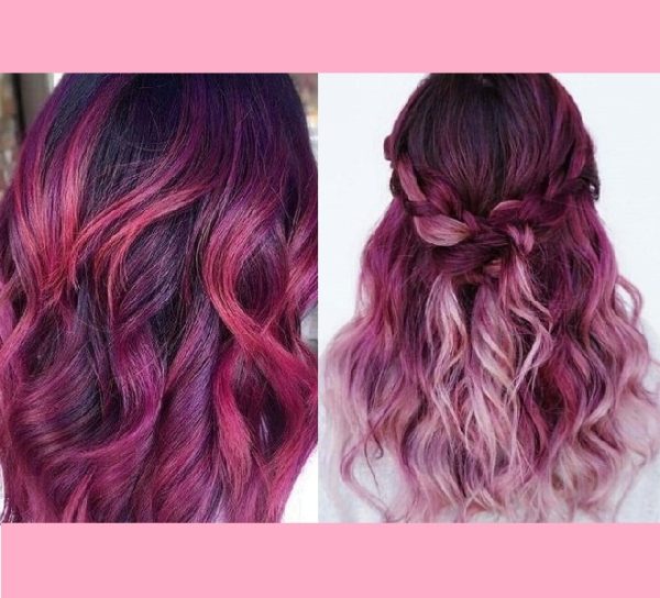 tóc xoăn nhuộm tím lavender