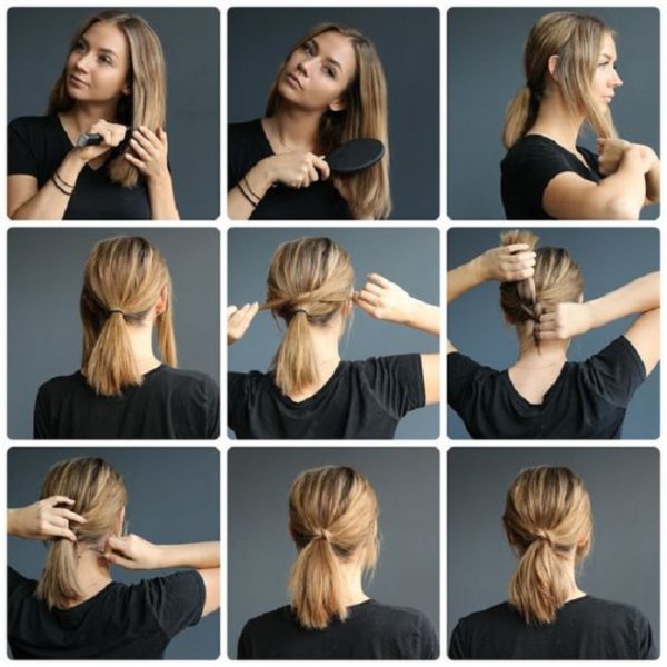 tết tóc đuôi gà cách điệu