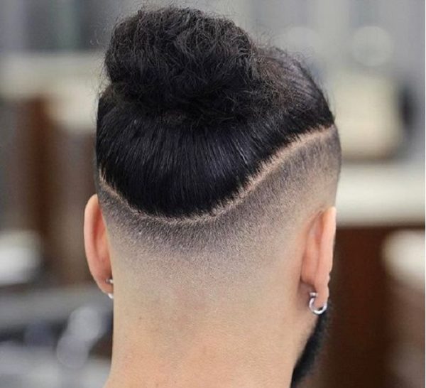 tóc bun cắt fade