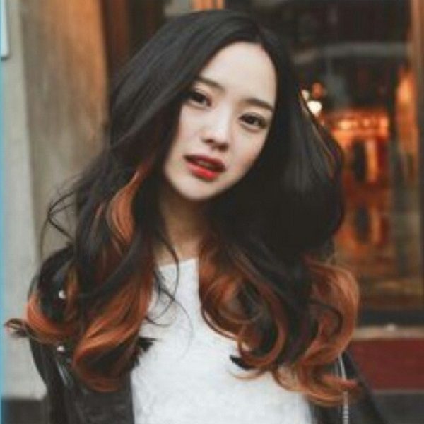 tóc đen móc lai nâu đậm