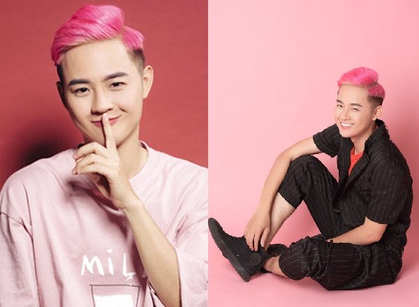 tóc nam nhuộm hồng thanh duy idol