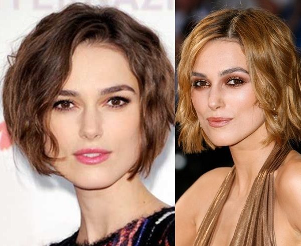 tóc ngắn cho mặt dài trán cao Keira Knightley