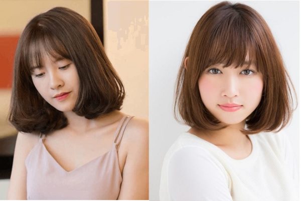 tóc ngắn mái thưa