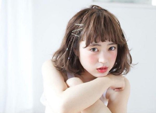 tóc ngắn uốn cho mặt dài xoăn dễ thương