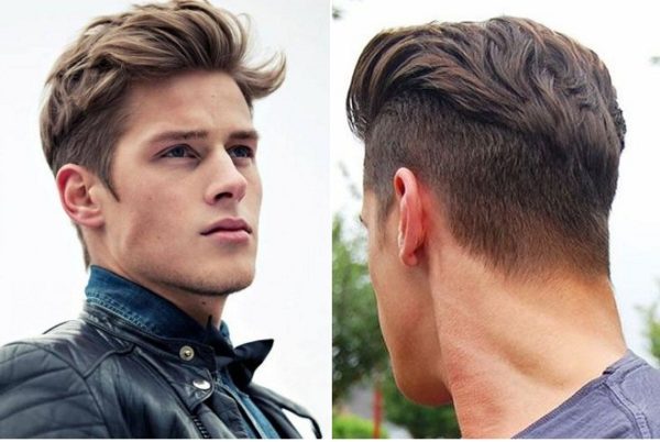 undercut vuốt ngược ngọn tỉa nhọn
