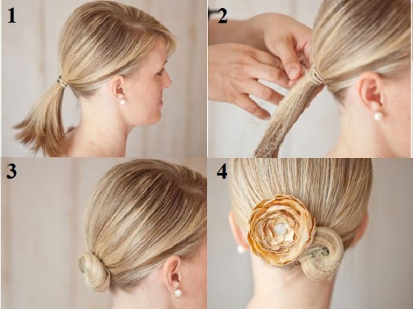 tóc búi cổ điển đơn giản