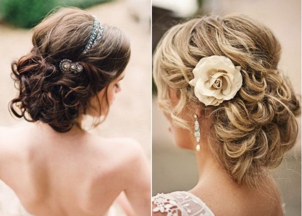 tóc cô dâu bới updo