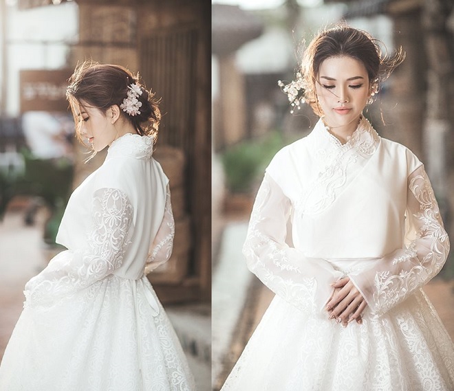 tóc dài búi rối thấp