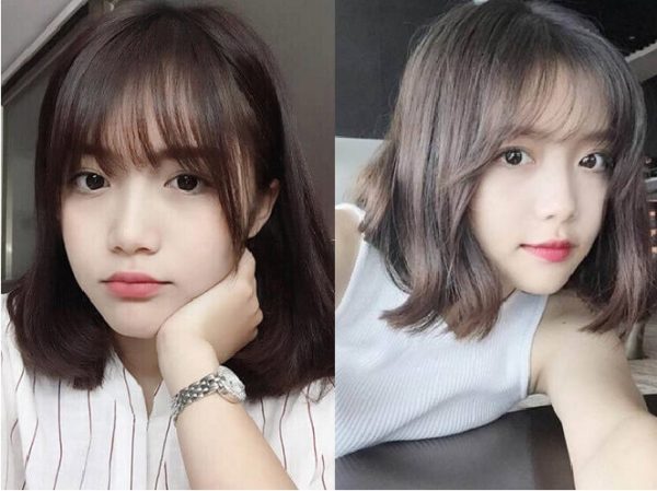 tóc ngắn mái thưa