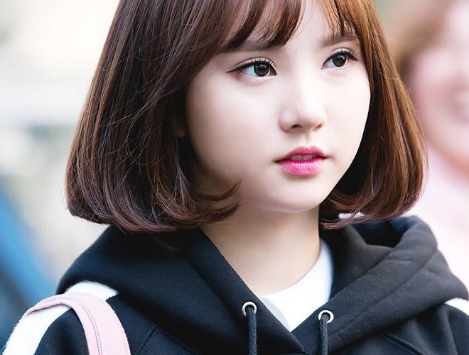 tóc ngắn mái thưa uốn cup đơn giản