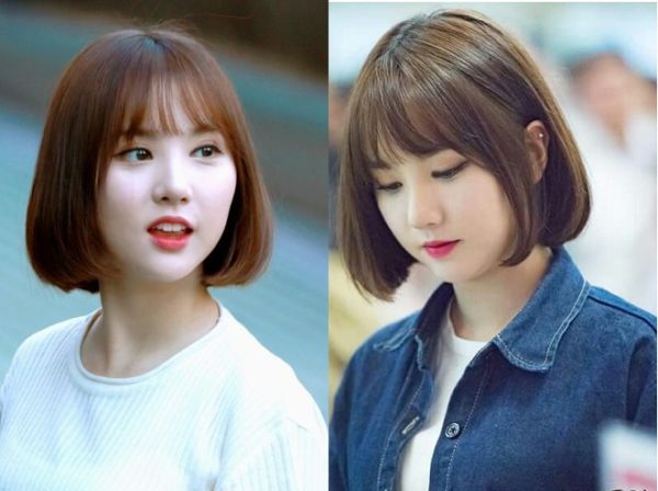 tóc ngắn uốn đuôi cúp phồng