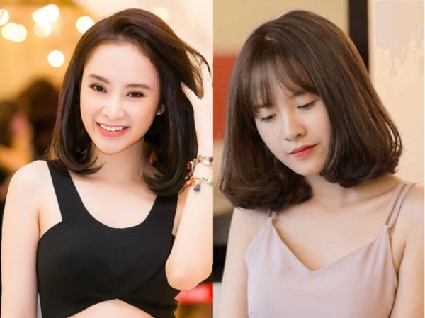 tóc ngang vai đẹp cúp đuôi