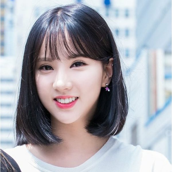 tóc ngang đẹp mái thưa