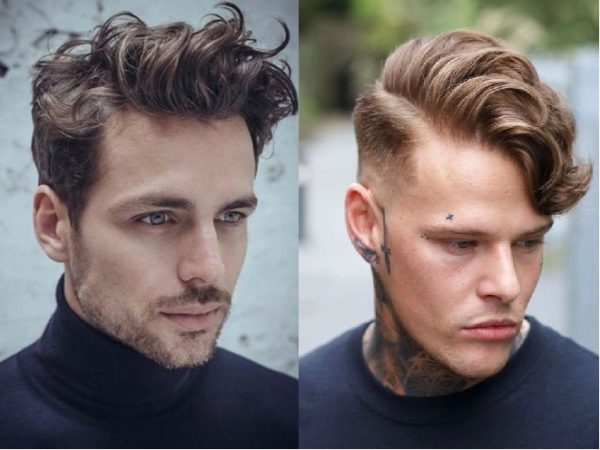 tóc xoăn undercut side part