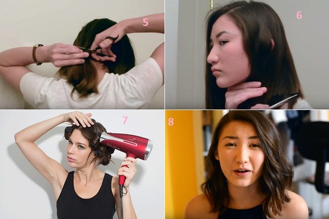 cắt tóc ngang vai đẹp kiểu lob