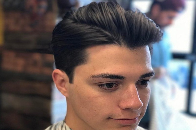 kiểu tóc side part pompadour