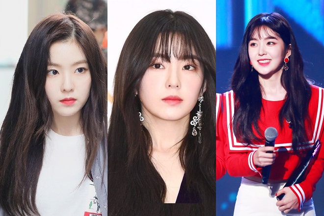 tóc dài mái thưa Irene Red Velvet