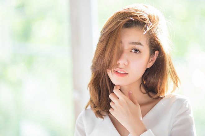 tóc lob ngang vai cho mặt tròn