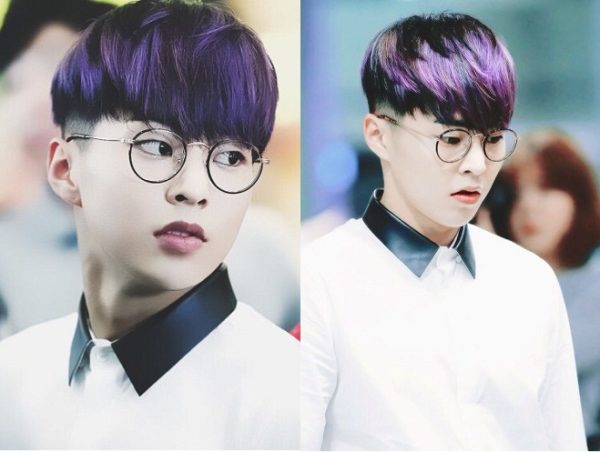 Xiu Min cắt kiểu tóc moi nhuộm màu tím