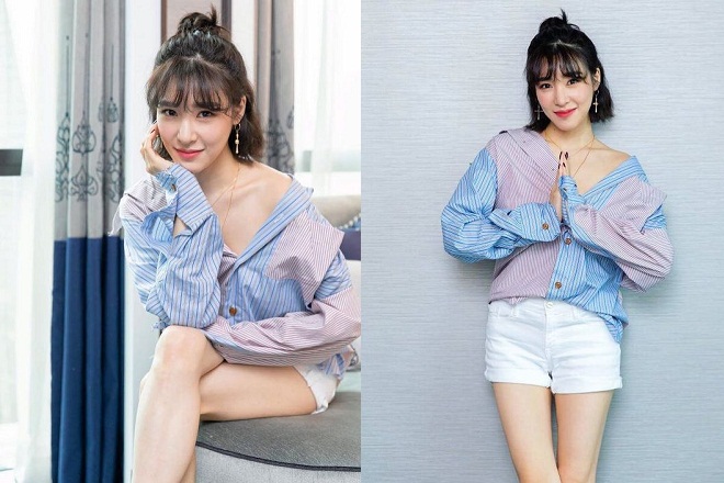 búi tóc ngắn củ tỏi mái thưa Tiffany (SNSD)