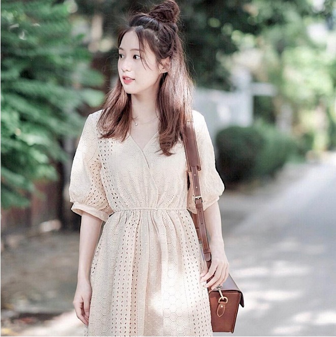 buộc tóc mái củ tỏi đáng yêu